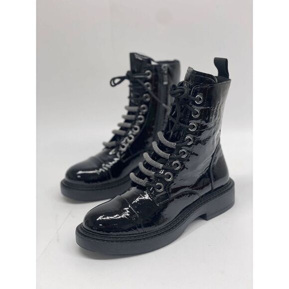 DKNY Women's Malaya Lace-Up Combat Bootie - Black 6M - Picture 1 of 7